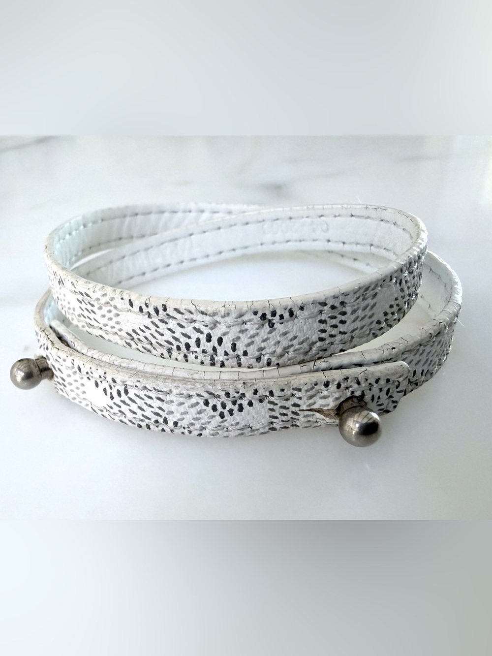 GOYARD Takashimaya Kyoto 2008 Double Wrap Bracelet White